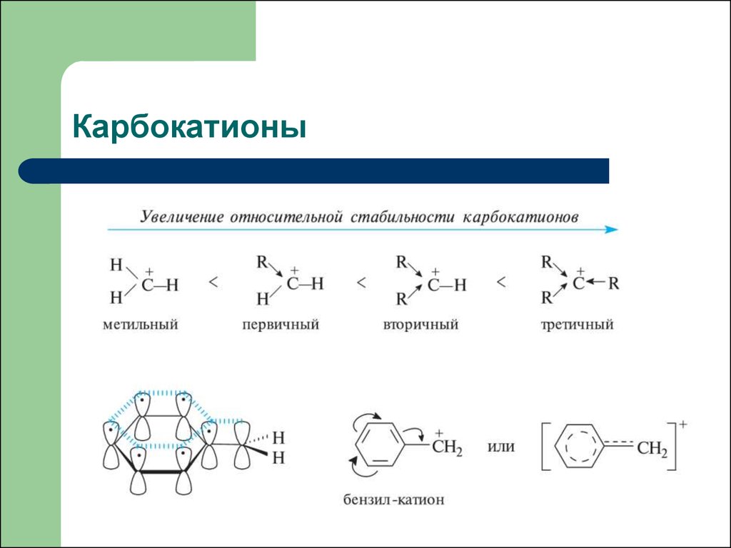 Покажите схему 1 й стадии механизма нуклеофильного замещения с образованием карбокатиона