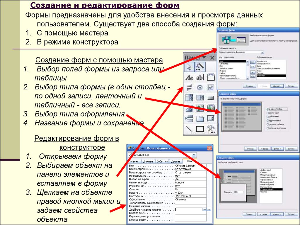 Редактор форм. Способы создания форм. Способы создания форм: конструктор форм. Редактор форм предназначен для. Как создать форму с помощью конструктора.