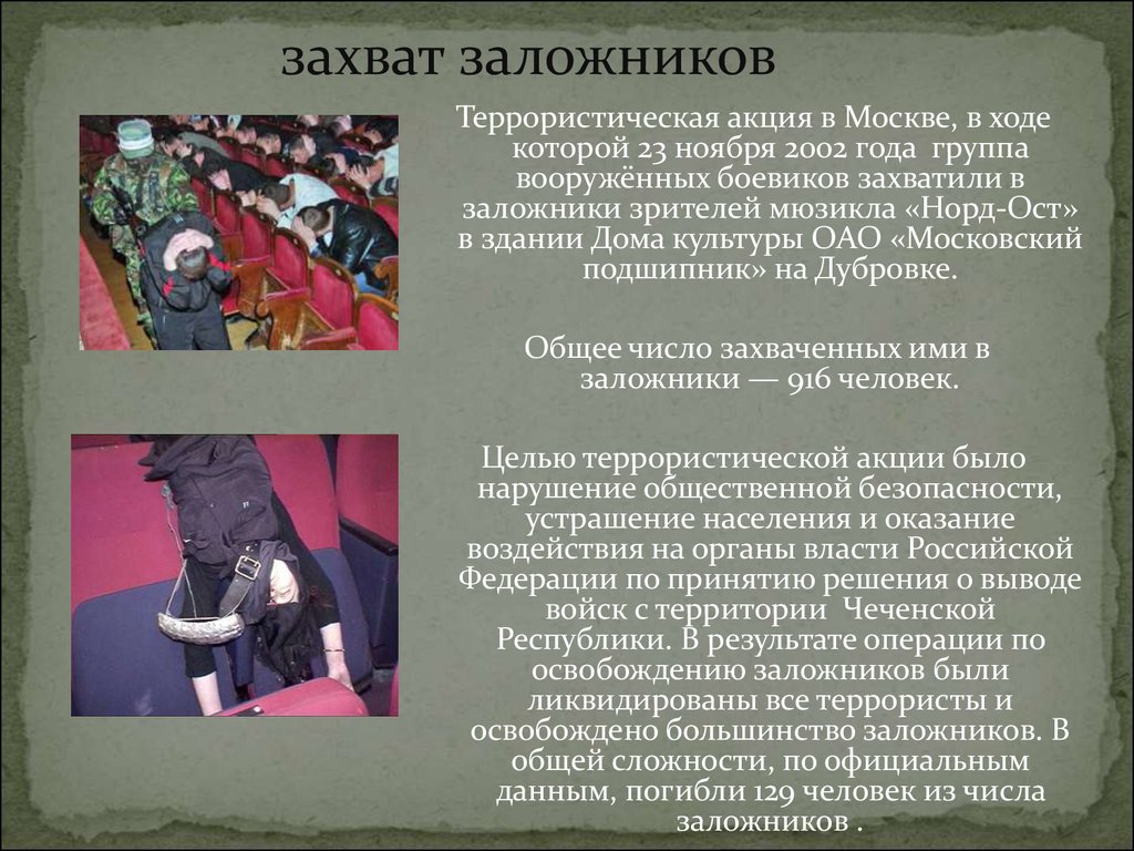 Захват имя. Террористический акт захват заложников. События Норд-ОСТ В Москве. Захват заложников в театре 2002 год.
