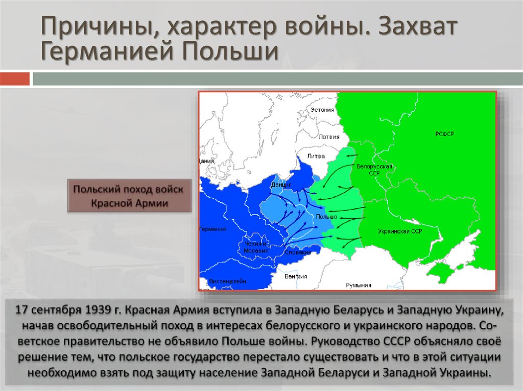 План германии по захвату польши