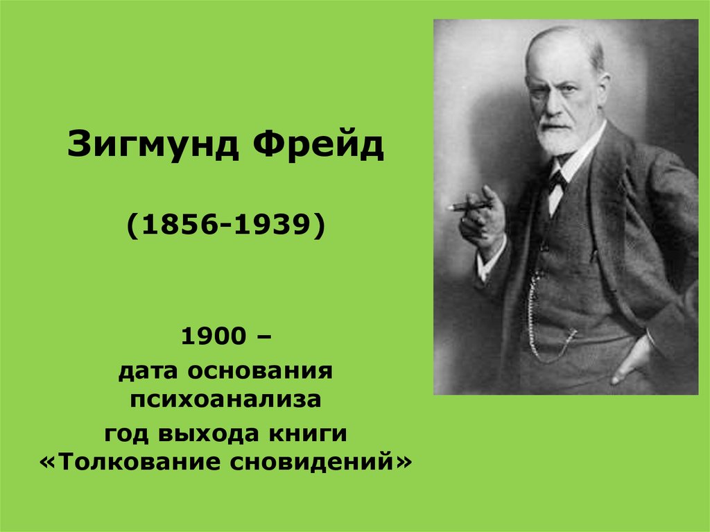 Зигмунд фрейд толкование сновидений презентация