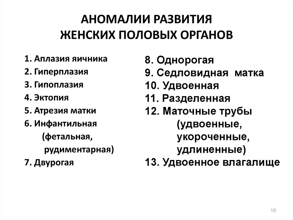 Женская половая система 8 класс