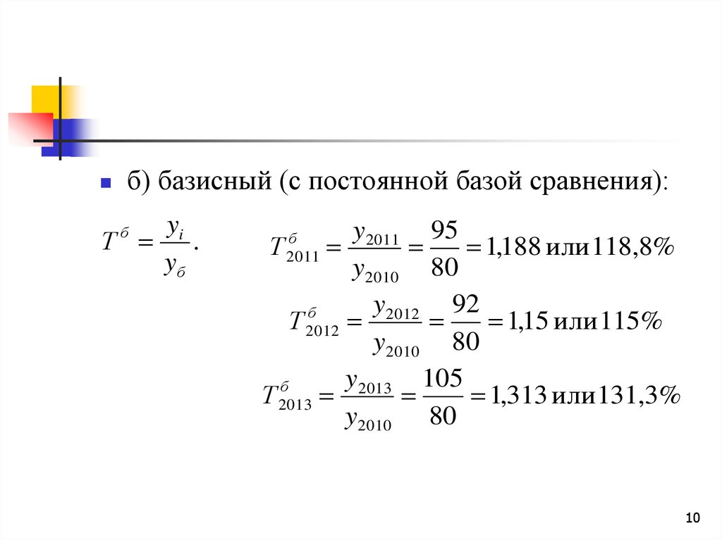 Постоянная база сравнения. ОПД С постоянной базой сравнения формула. ОВД С постоянной базой сравнения.