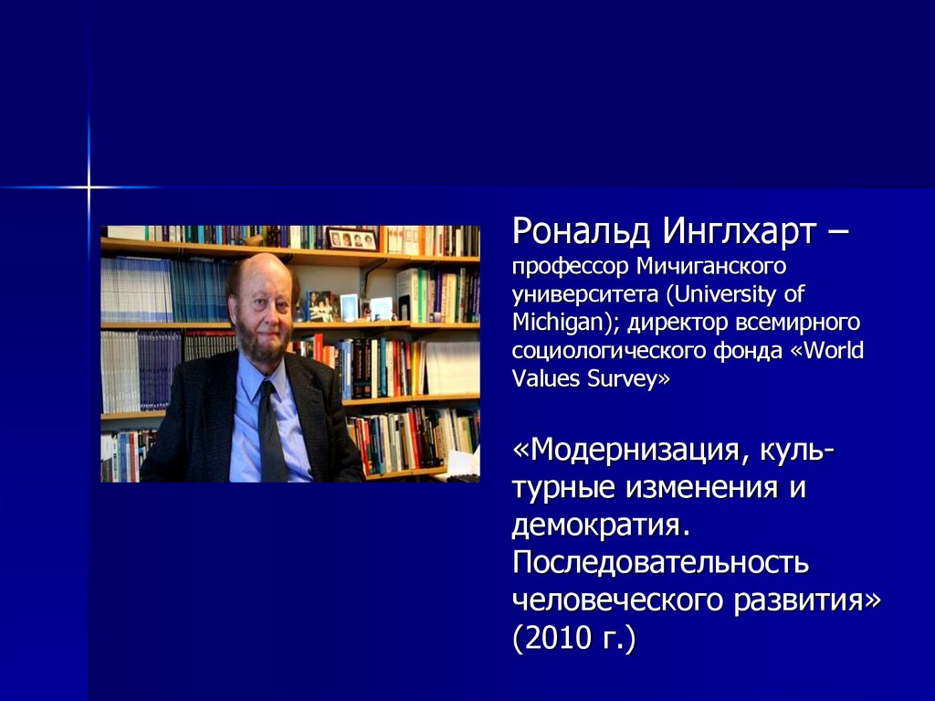 Данные международного исследовательского проекта рональда инглхарта