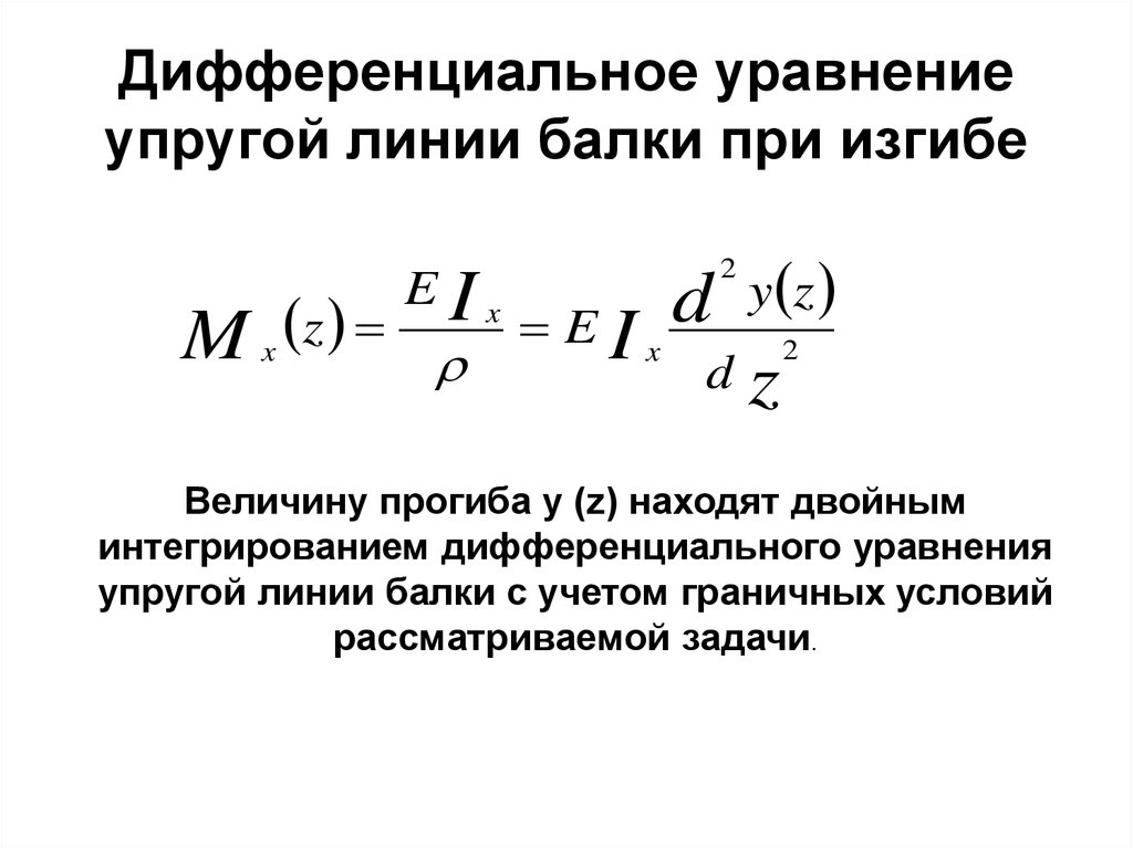 Упругой линии балки