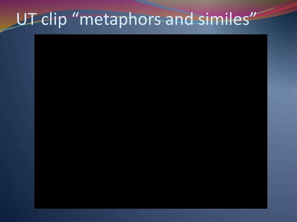 UT clip “metaphors and similes”