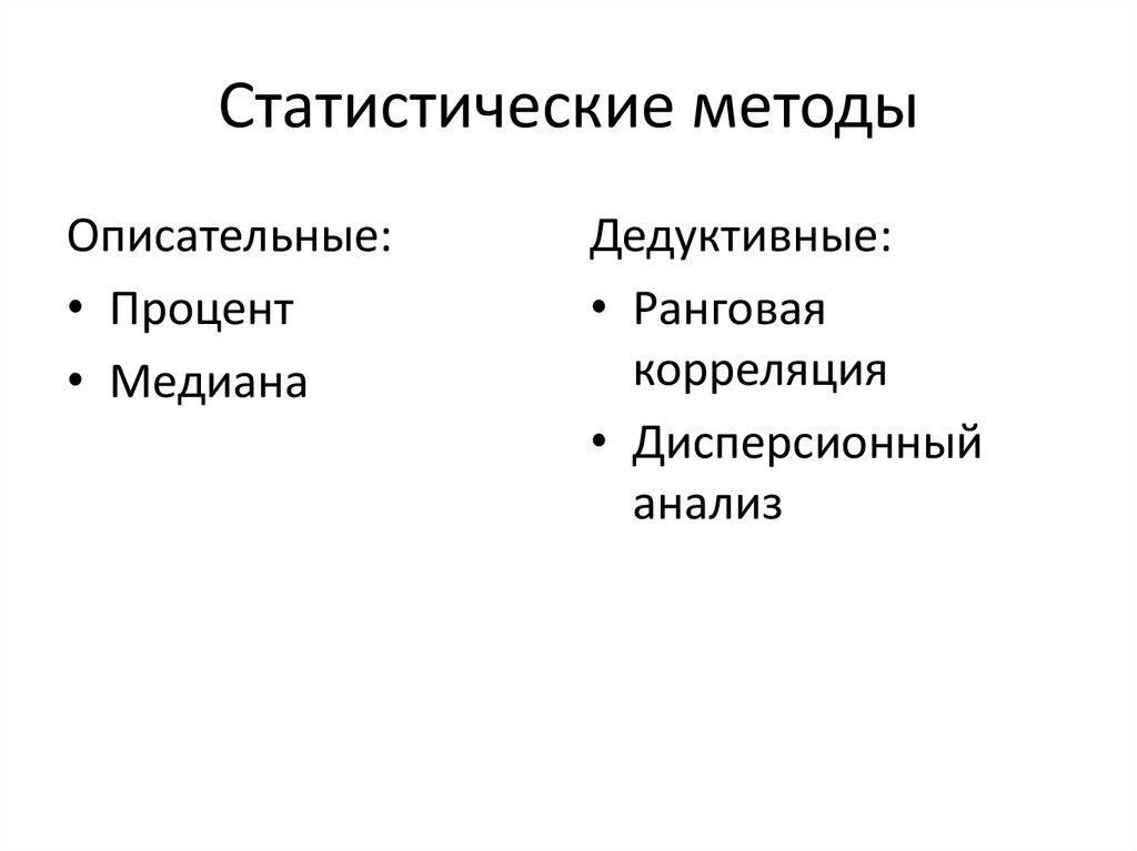 1 описательный метод