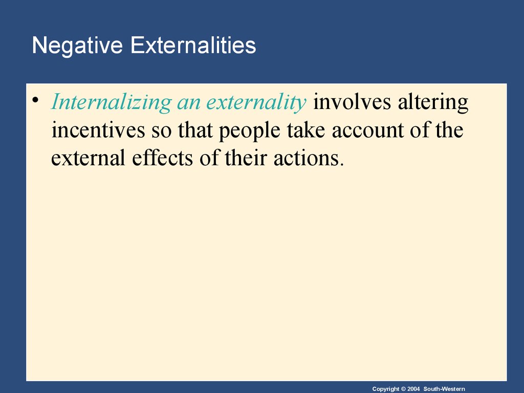 Negative Externalities