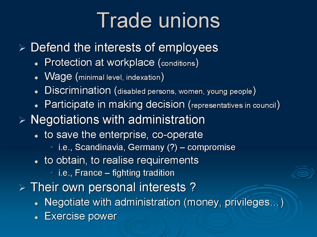 Trade unions