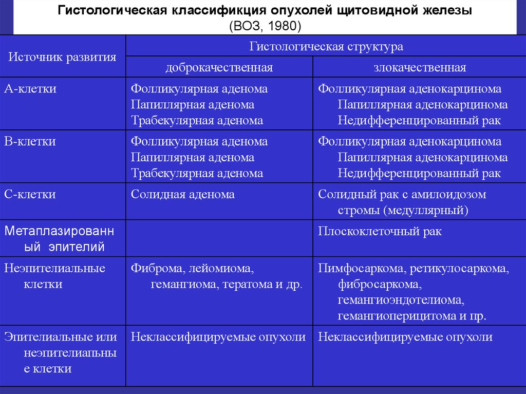 Цитологическая картина фолликулярной опухоли щитовидной железы bethesda iv