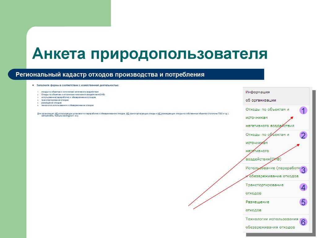 Региональный кадастр отходов ведение