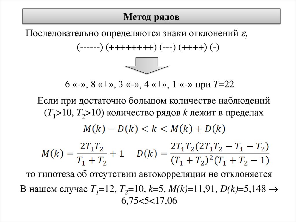 Объем ряда. Метод рядов.