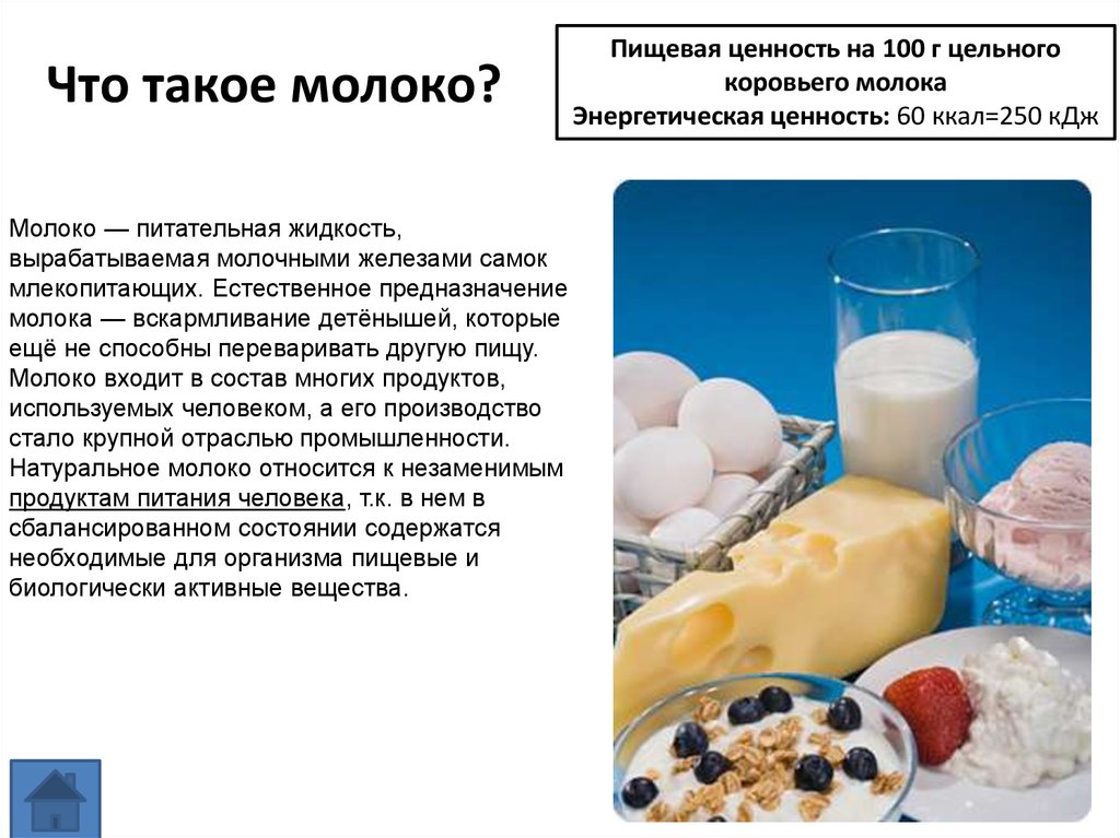 Презентация на тему молоко и молочные продукты