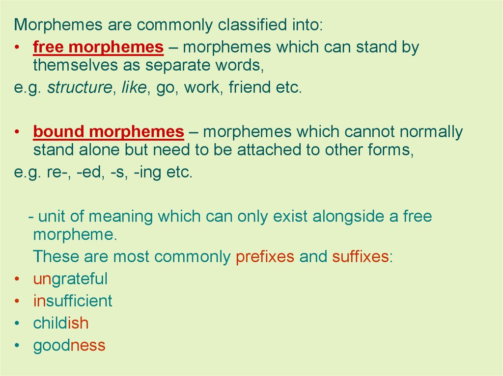 English Morphology 