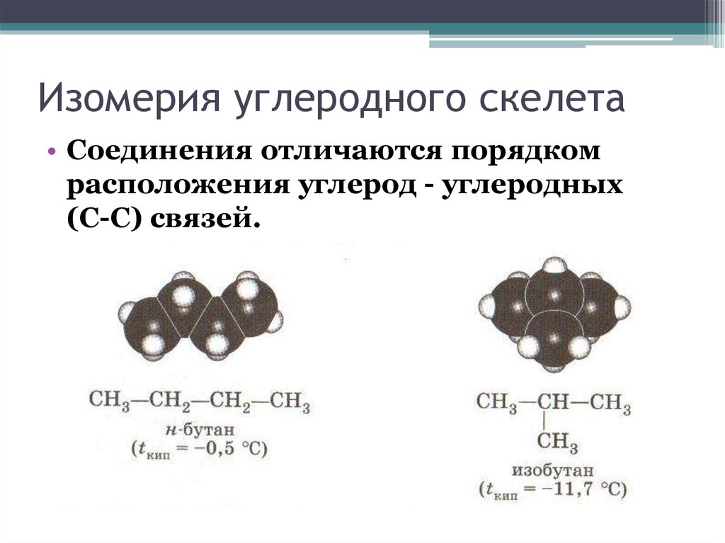 Кратные связи углерода. Изомер углеводородного скелета. Изомеры отличающиеся строением углеродного скелета. Изомерия углеродного скелета. Изомерия углеродного скелета с5н11он.