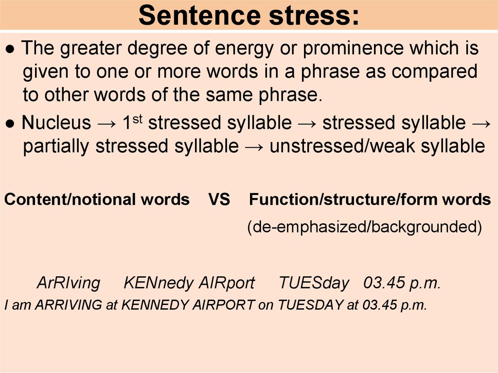Sentence stress: