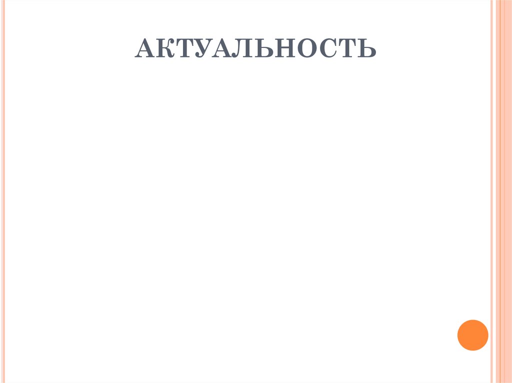 АКТУАЛЬНОСТЬ
