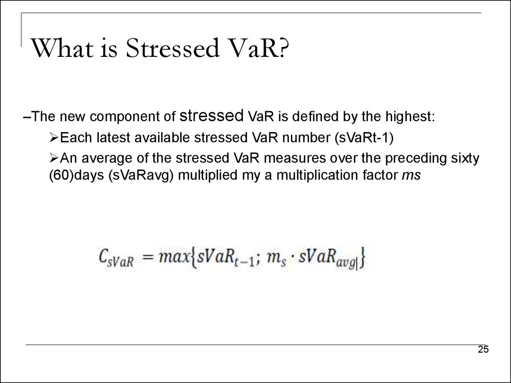 What is Stressed VaR?