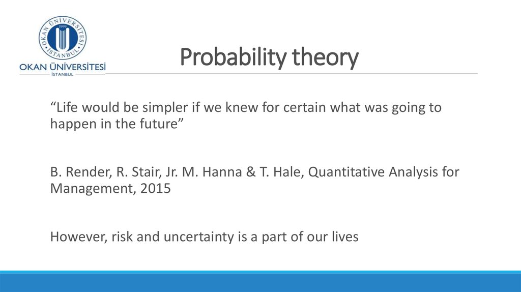 Probability theory