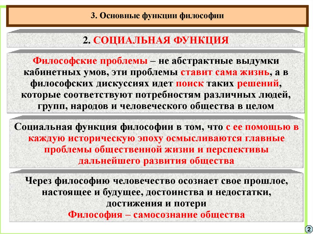 Реферат: Функции философии 2