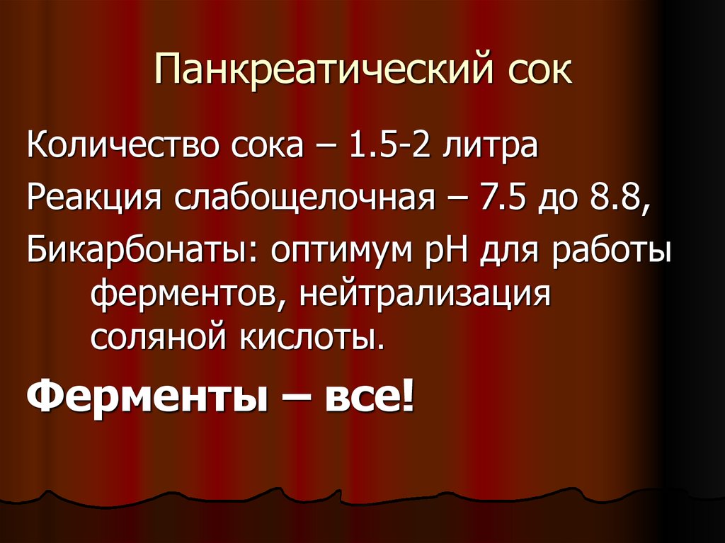 Верными характеристиками панкреатического сока являются