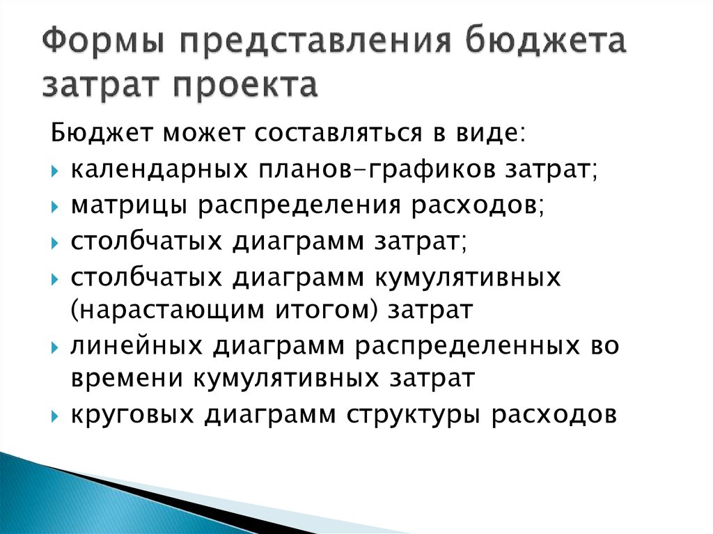 На стадии реализации проекта бюджет может быть изменен