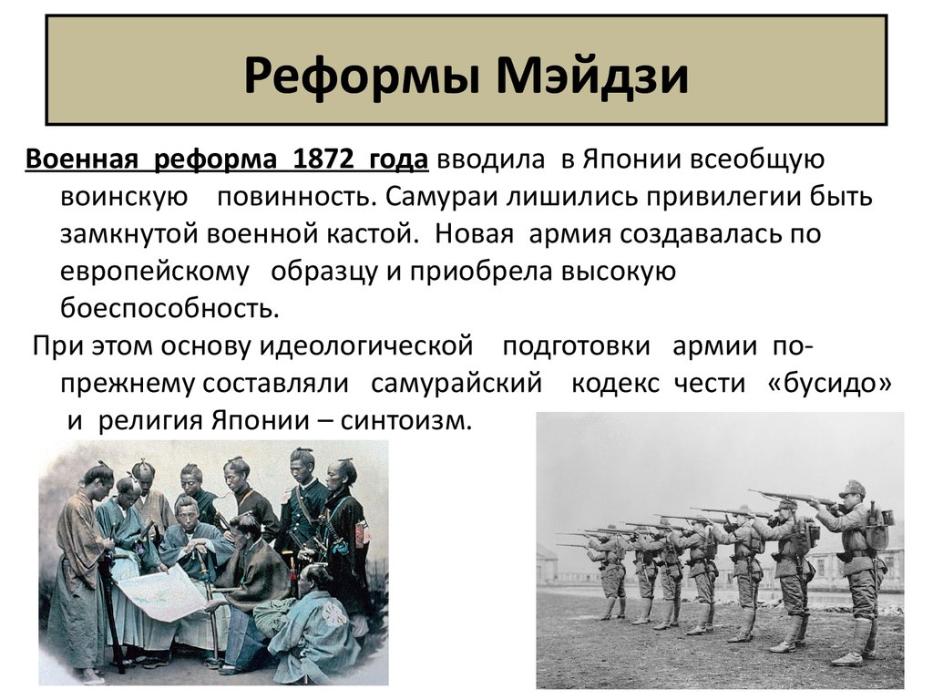 Реформы японии в 18. Военная реформа Мэйдзи 1872. Реформы Мэйдзи в Японии. Реформы Мэйдзи 1868. Реформы Мэйдзи 1868 г кратко.