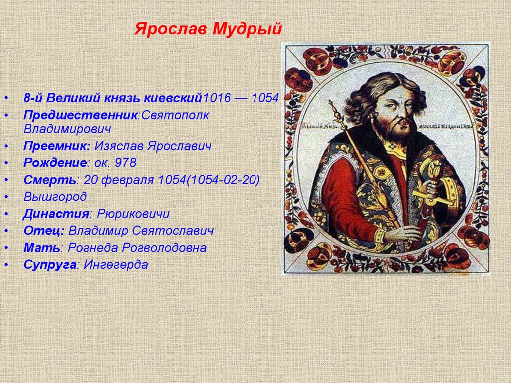 Проект про князя ярослава мудрого