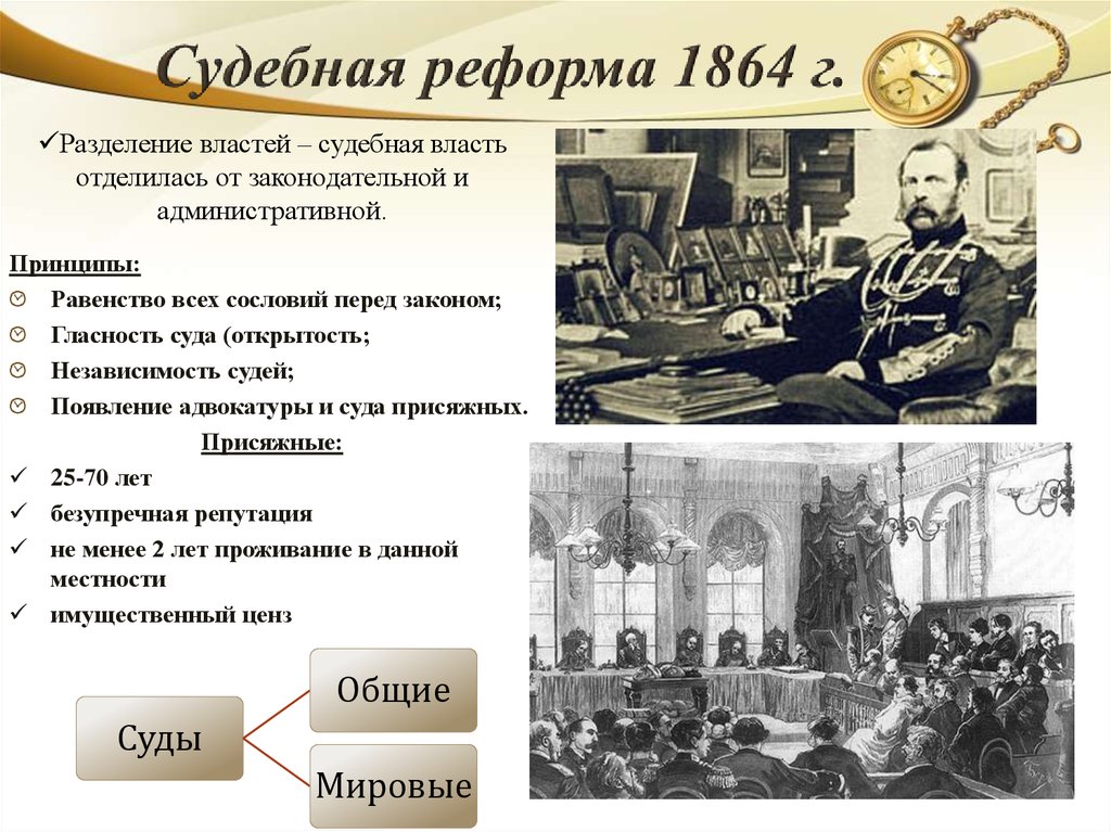 Военно судебная реформа 1864. Судебная реформа 1864 года кратко. Суд в России до реформы 1864.