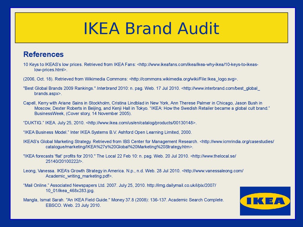 Ikea Brand Inventory Online Presentation