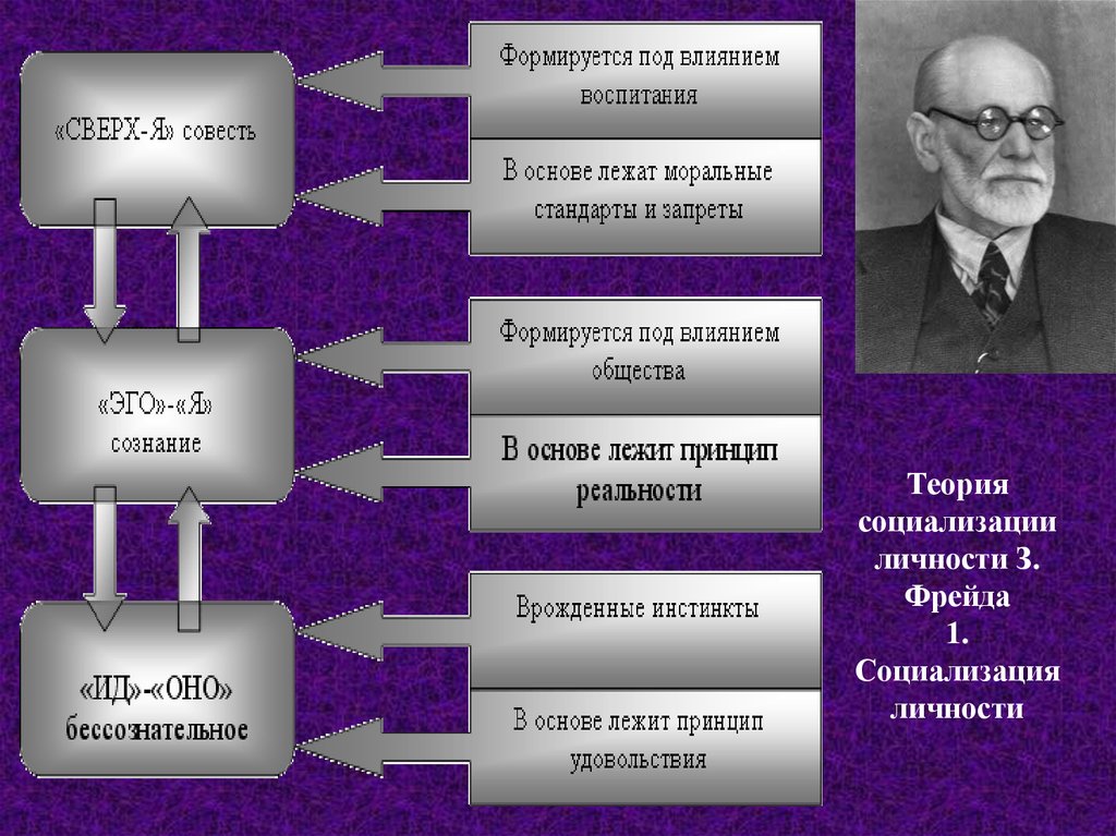 Основы теории процесса. Концепции социализации. Теория социализации по Фрейду. Основные концепции социализации личности. Теория социализации з Фрейда.