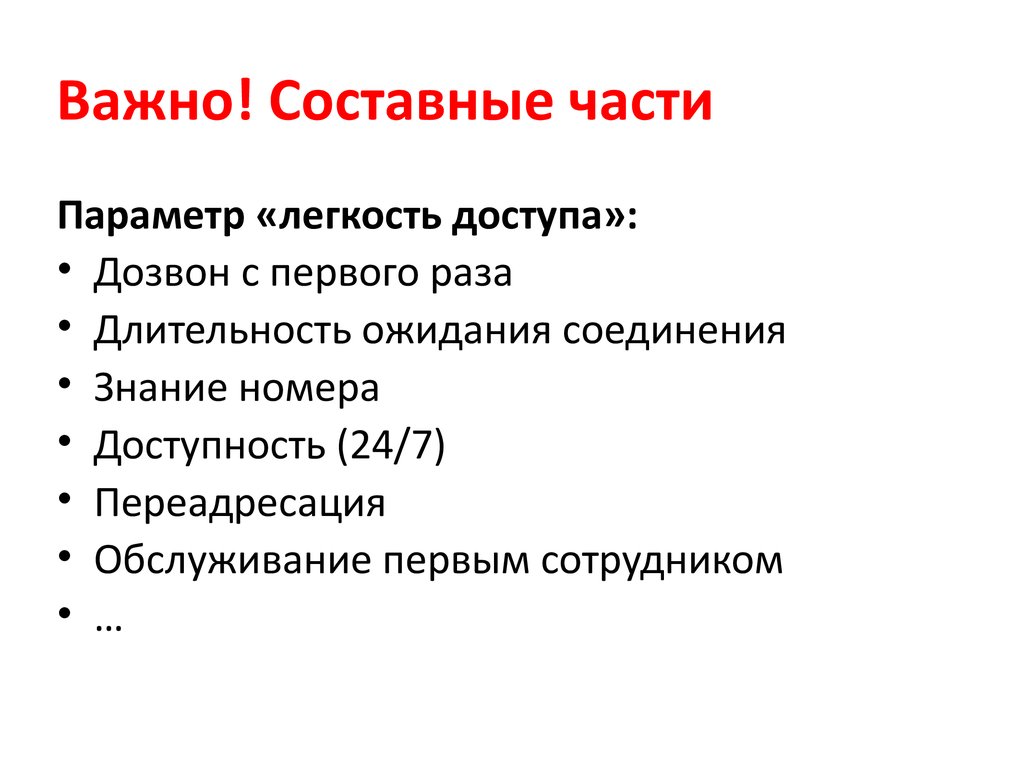 Важной составной частью