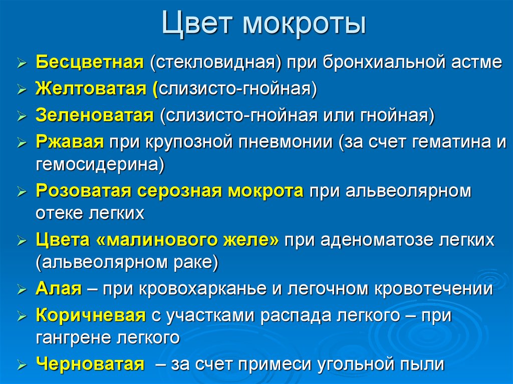 Мокрота при пневмонии. Мокрота при пневмонии цвет. Свет мокроты при пневме. Цвет мокроты и заболевания.