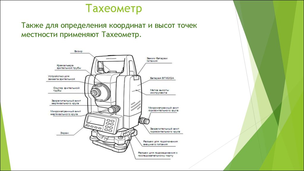 Электронный тахеометр презентация