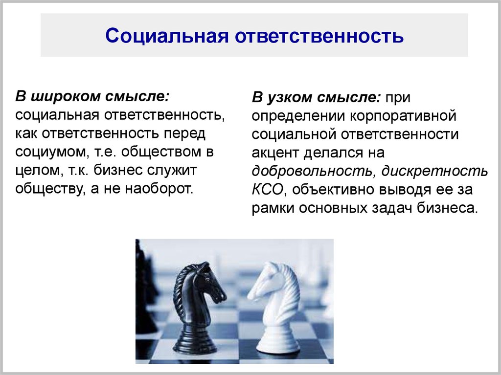 Широкий социальный смысл. Социальная ответственность перед обществом. Социальное в широком смысле. Корпоративно-социальная ответственность в узком смысле. Социальное в узком и широком смысле.