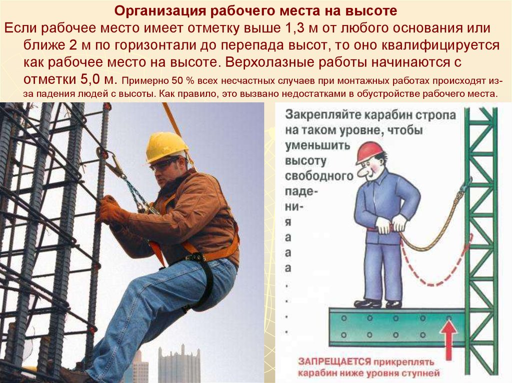 Нарушений правил безопасности при ведении строительных