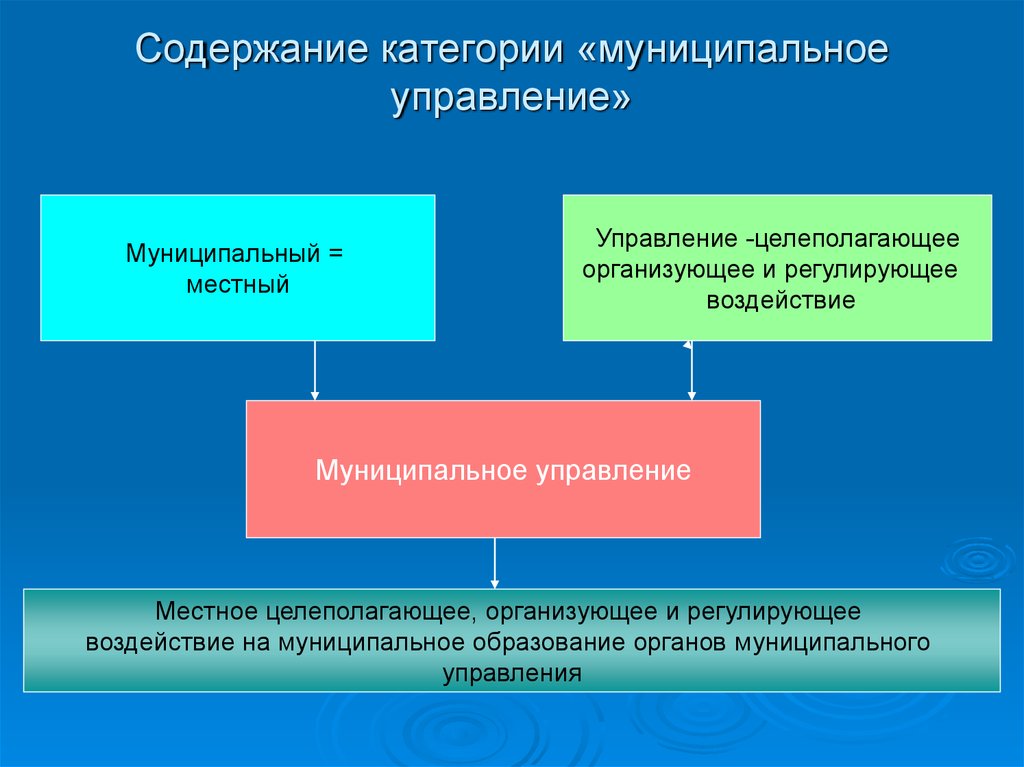 Муниципальное управление