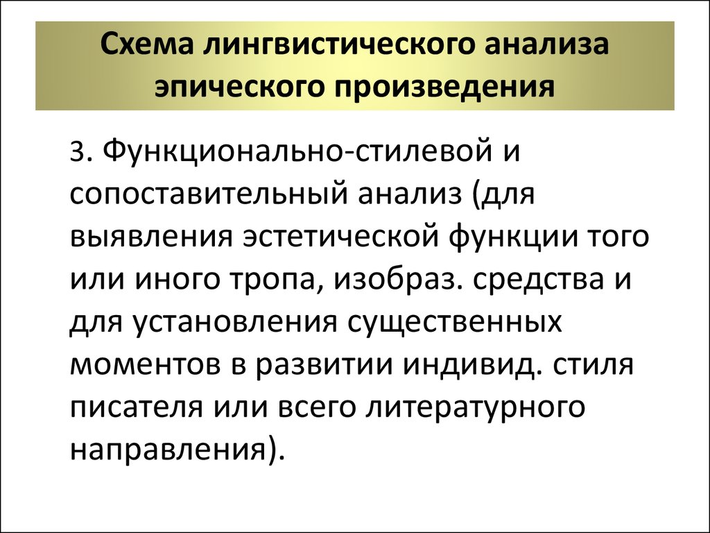 Схема анализа лингвистического анализа текста