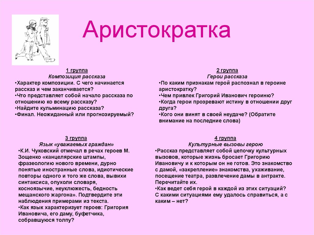 Ситуация рассказы. Рассказ аристократка Зощенко. Композиция рассказа аристократка. Анализ рассказа аристократка Зощенко. Аристократка Зощенко анализ.