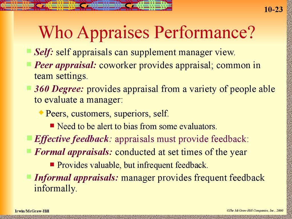 Who Appraises Performance?