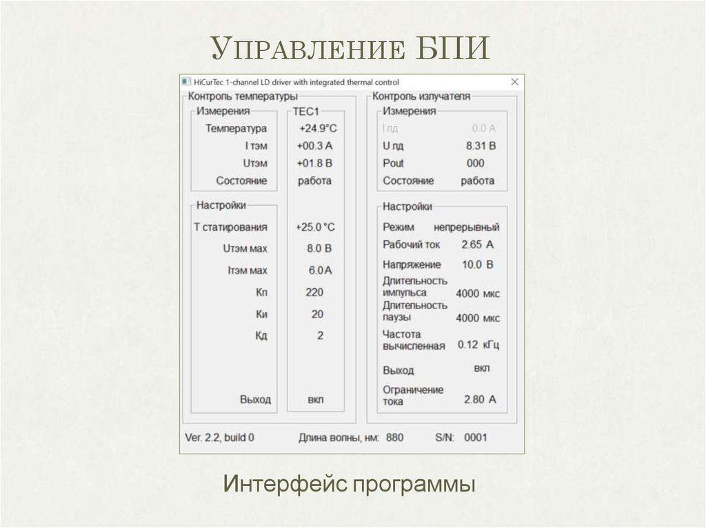 Управление БПИ