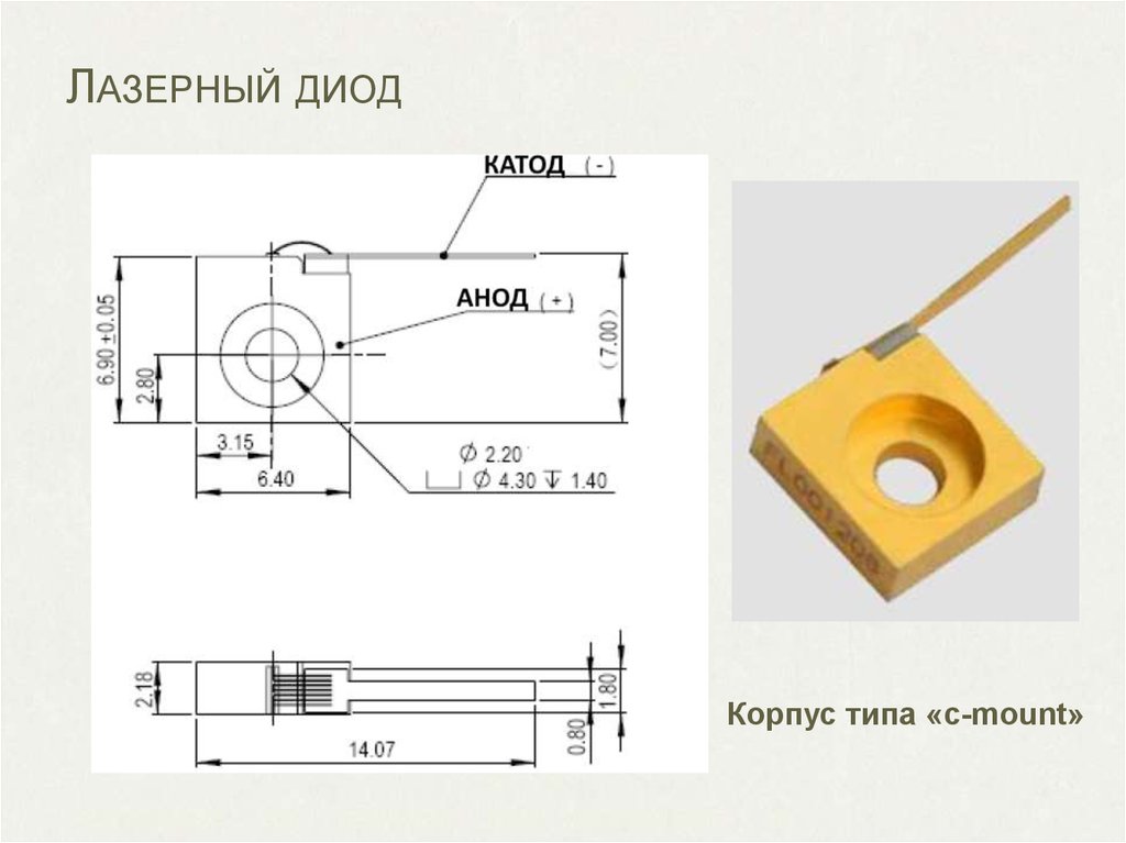 Лазерный диод чертеж