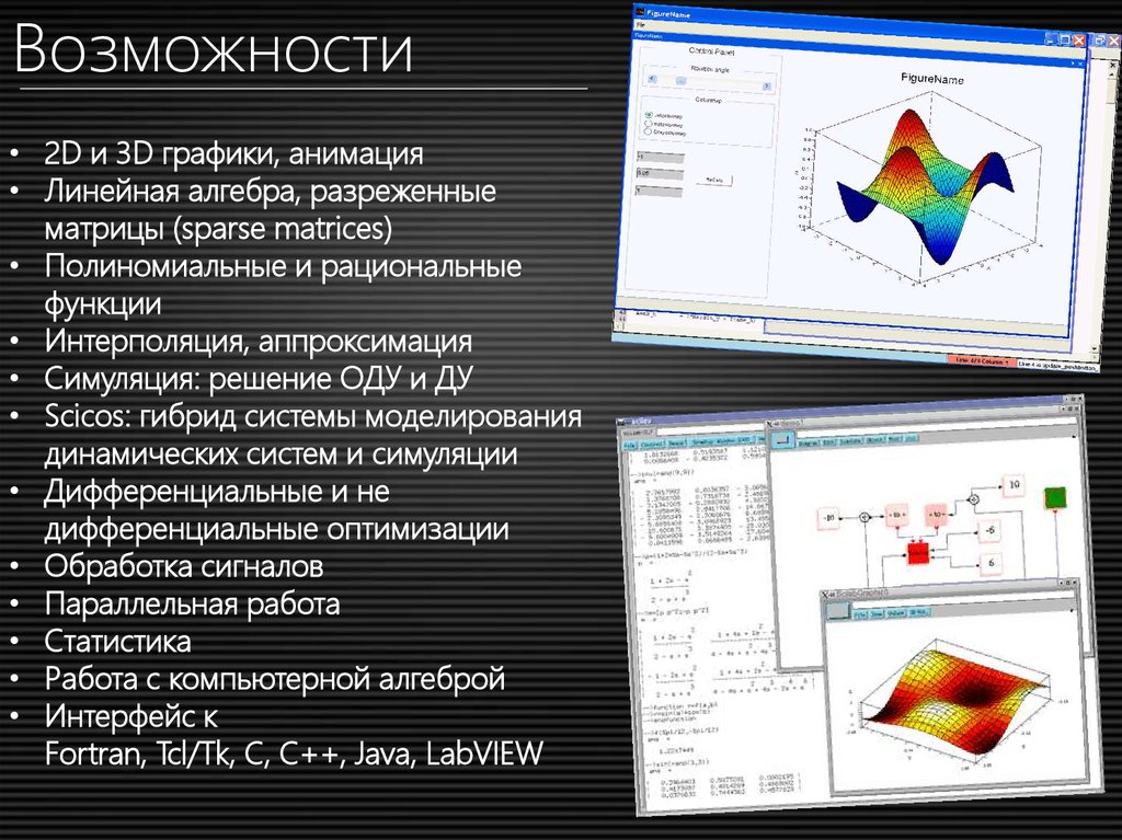 Пакеты математического моделирования