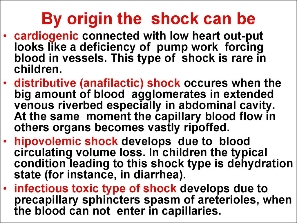 By origin the shock can be