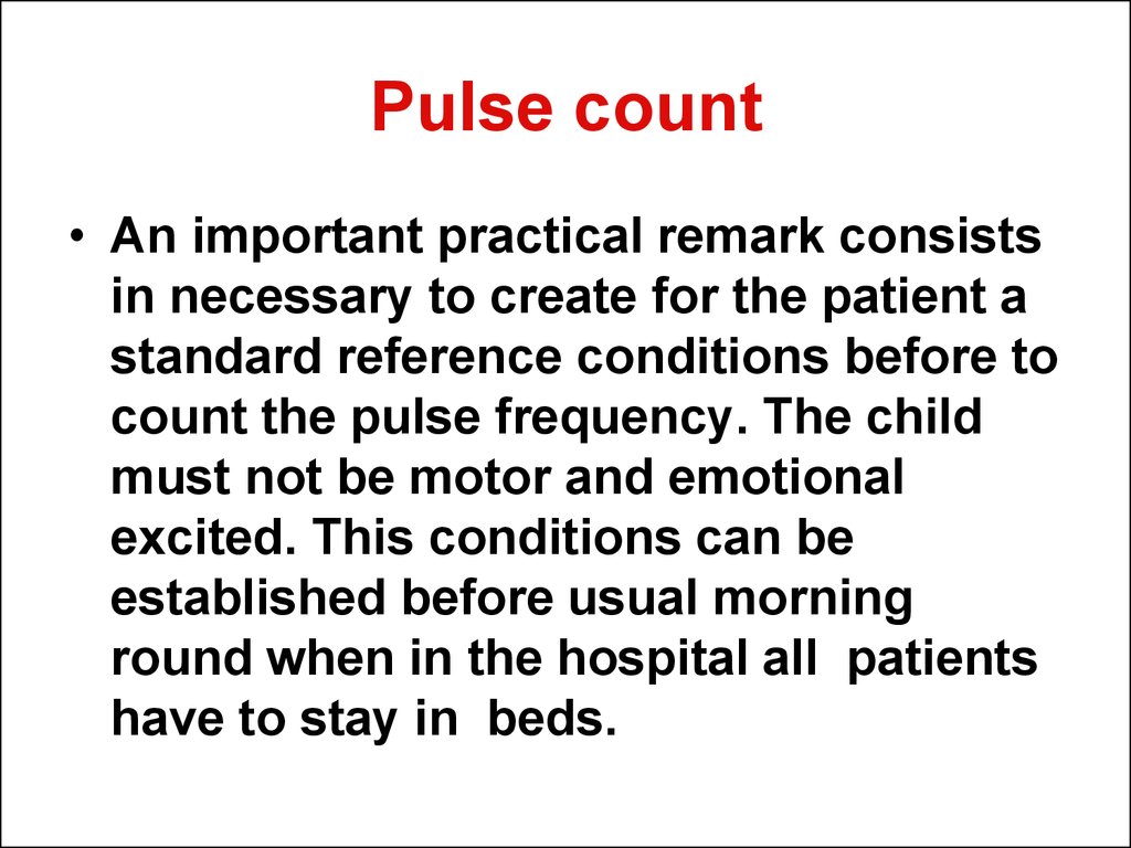 Pulse count