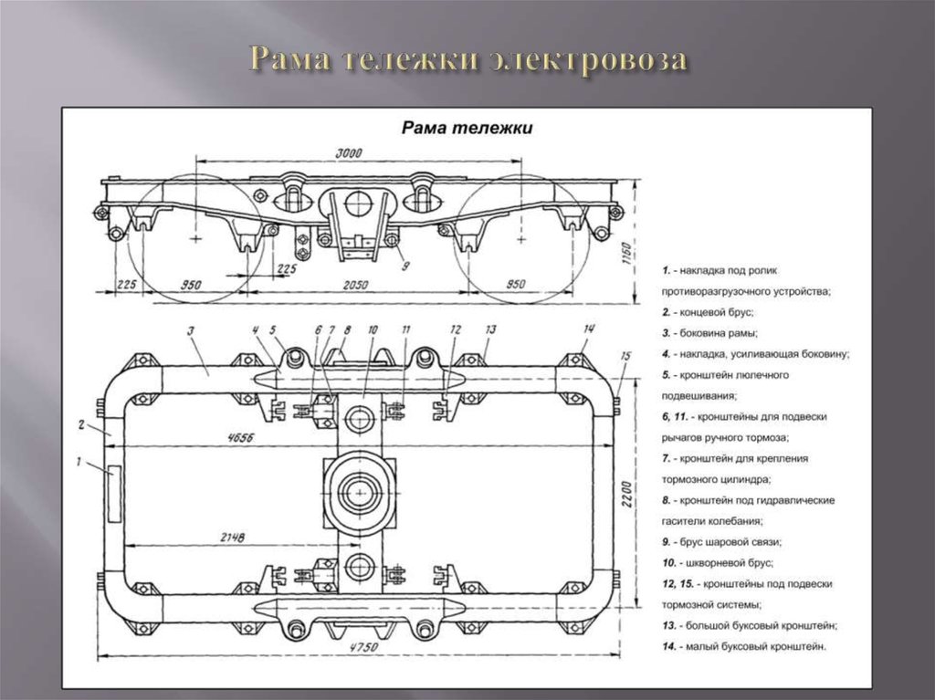 Тележка электровоза чертеж