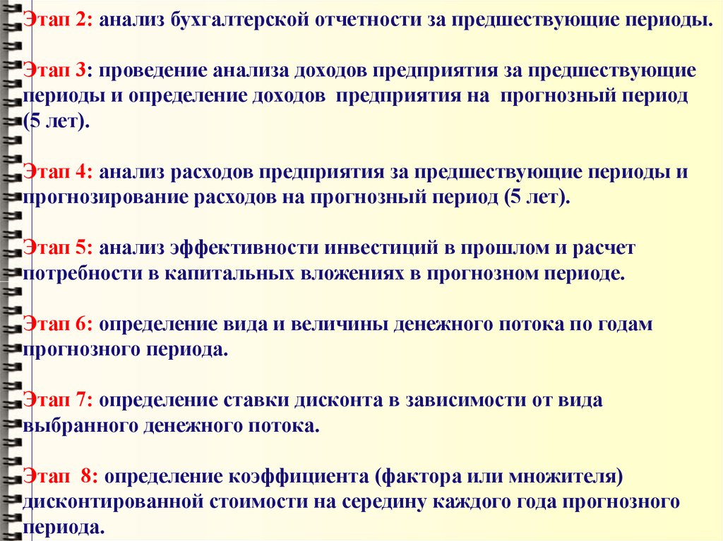 Предшествовавший период. Этапы анализа доходов предприятия. Этапы анализа бухгалтерской отчетности. Этапы анализа прибыли предприятия. Периоды для проведения анализа.