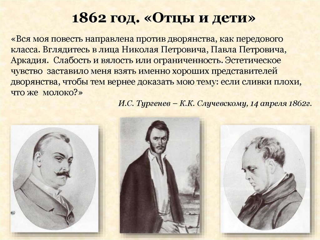 Поколение кирсановых. Герои романа Тургенева отцы и дети. Портрет главных героев романа 