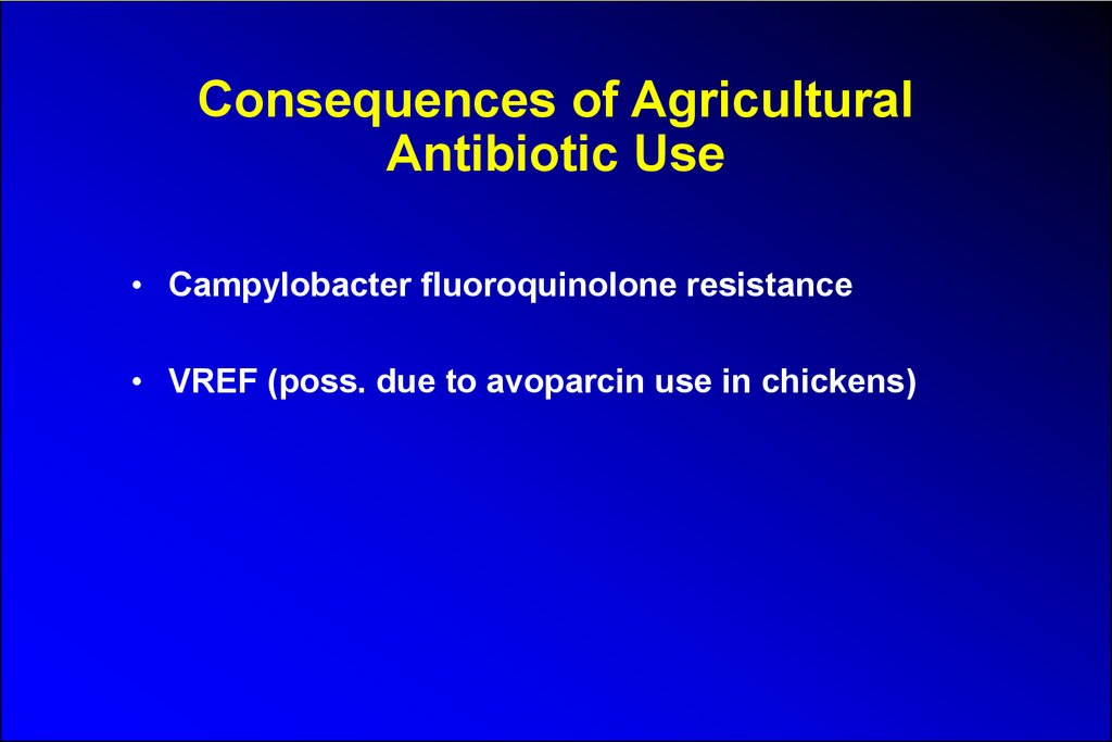 Consequences of Agricultural Antibiotic Use