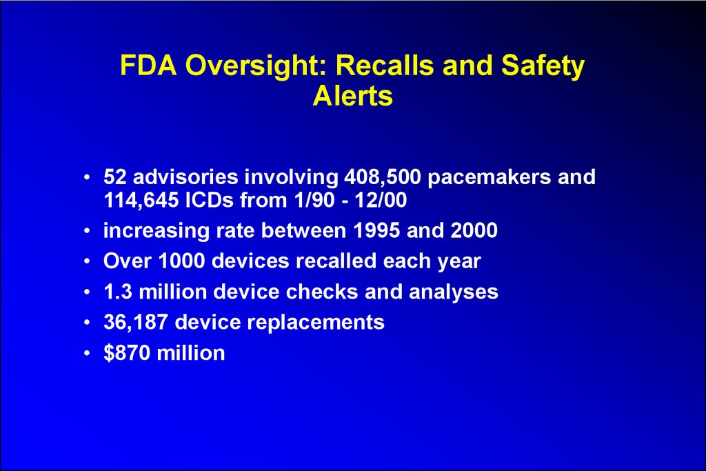 FDA Oversight: Recalls and Safety Alerts
